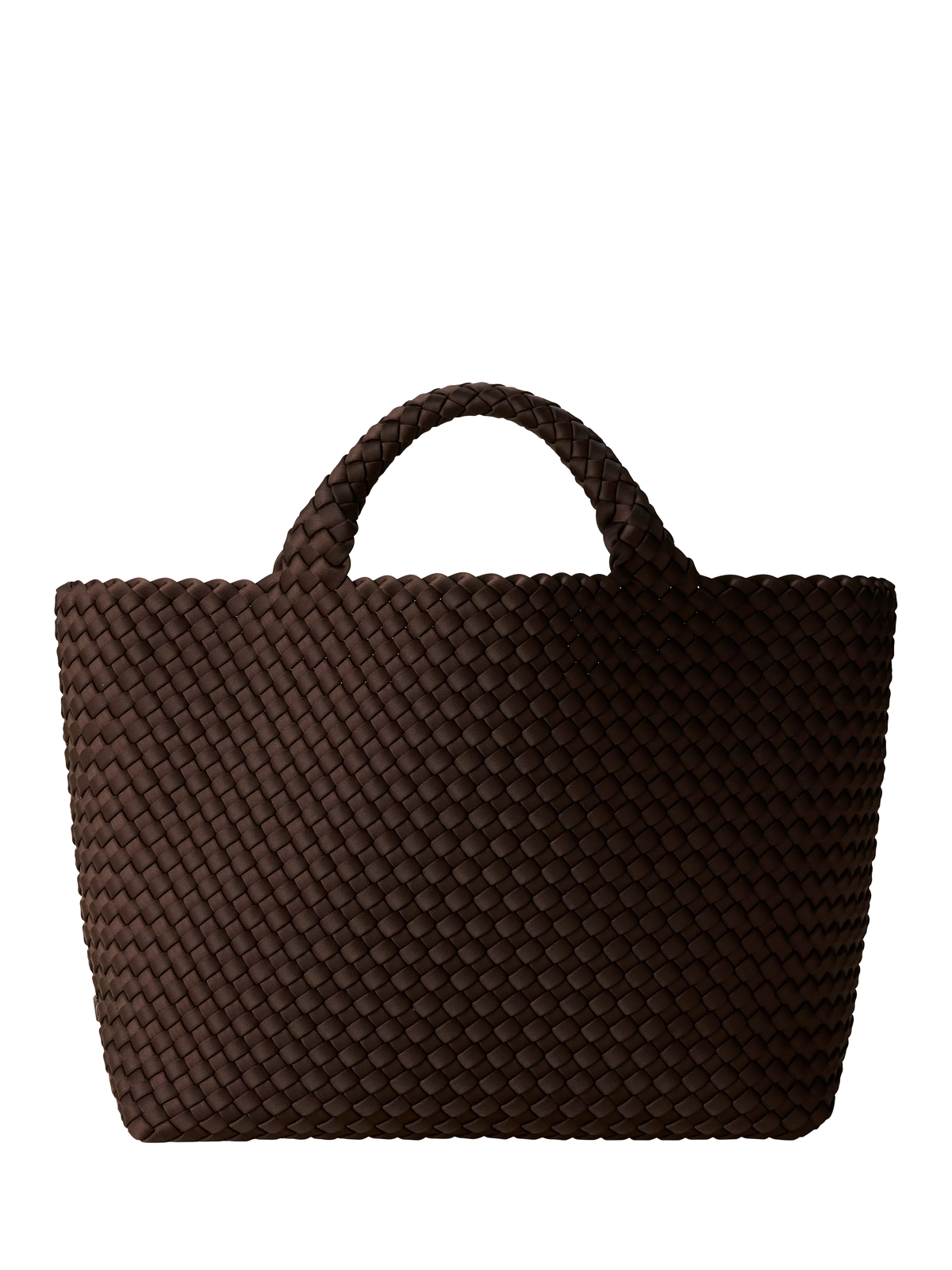 NAGHEDI St. Barths chocolate medium tote bag, imported from the UK