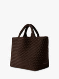 NAGHEDI St. Barths chocolate medium tote bag, imported from the UK