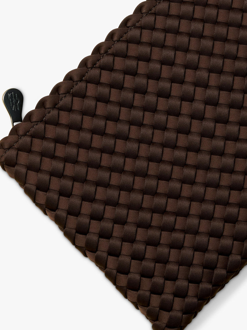 NAGHEDI St. Barths chocolate medium tote bag, imported from the UK