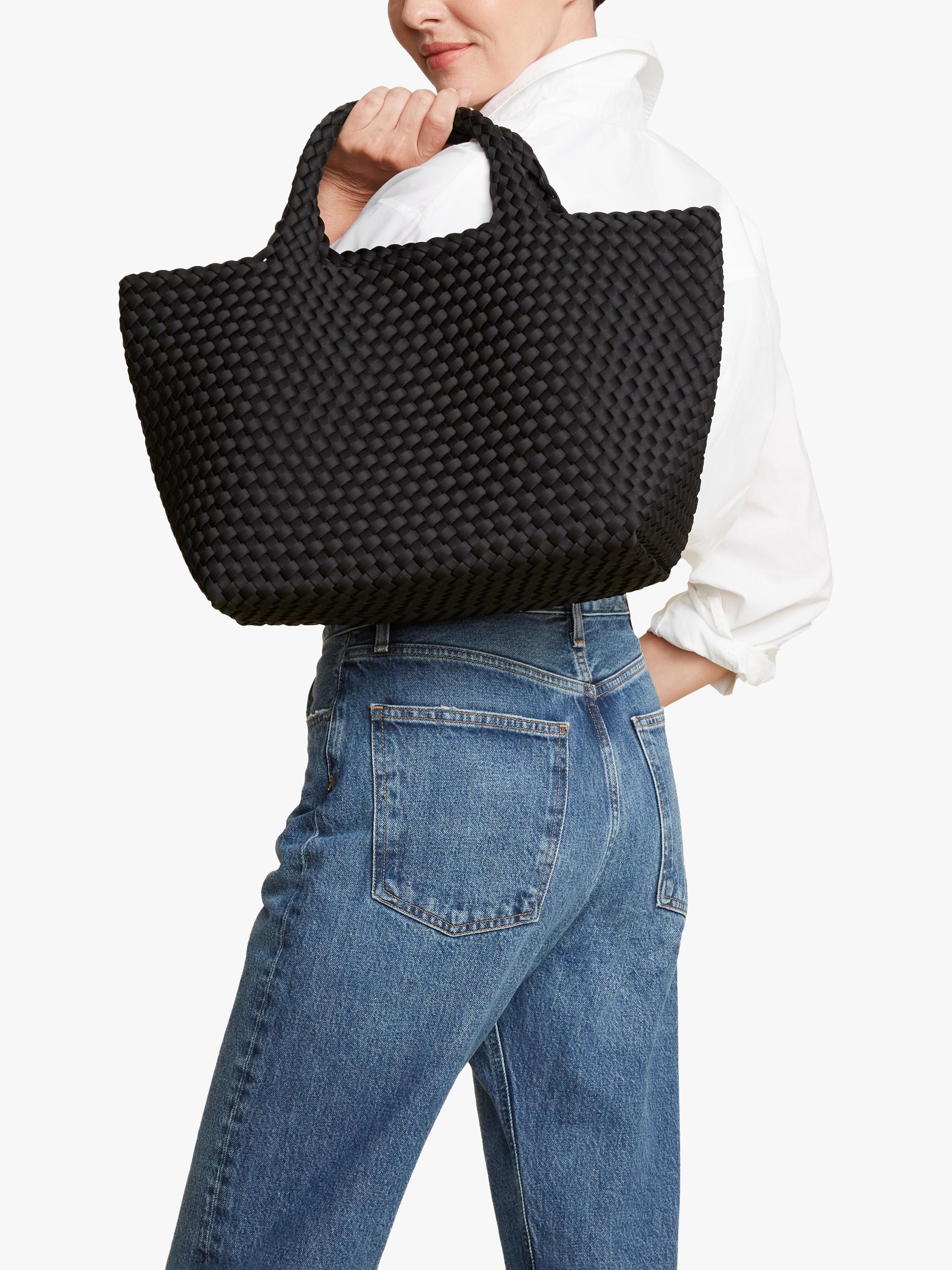 NAGHEDI St. Barths Medium Tote in Onyx, neoprene (British brand)