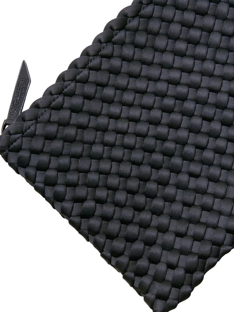 NAGHEDI St. Barths Medium Tote in Onyx, neoprene (British brand)