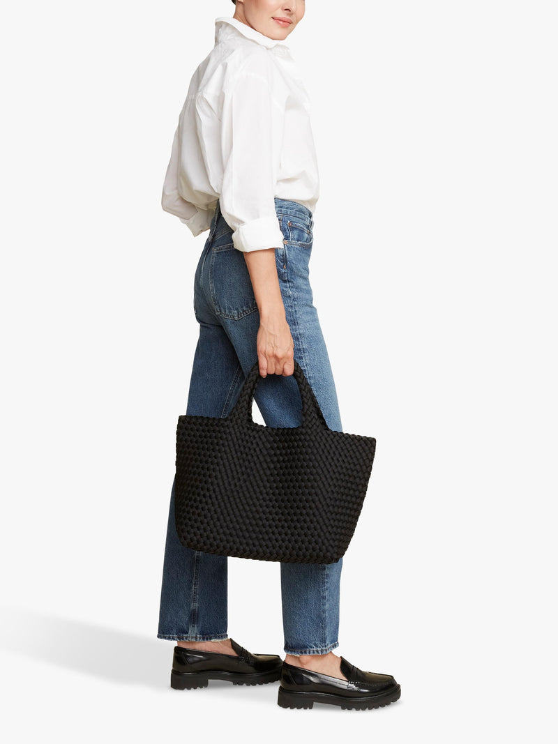 NAGHEDI St. Barths Medium Tote in Onyx, neoprene (British brand)