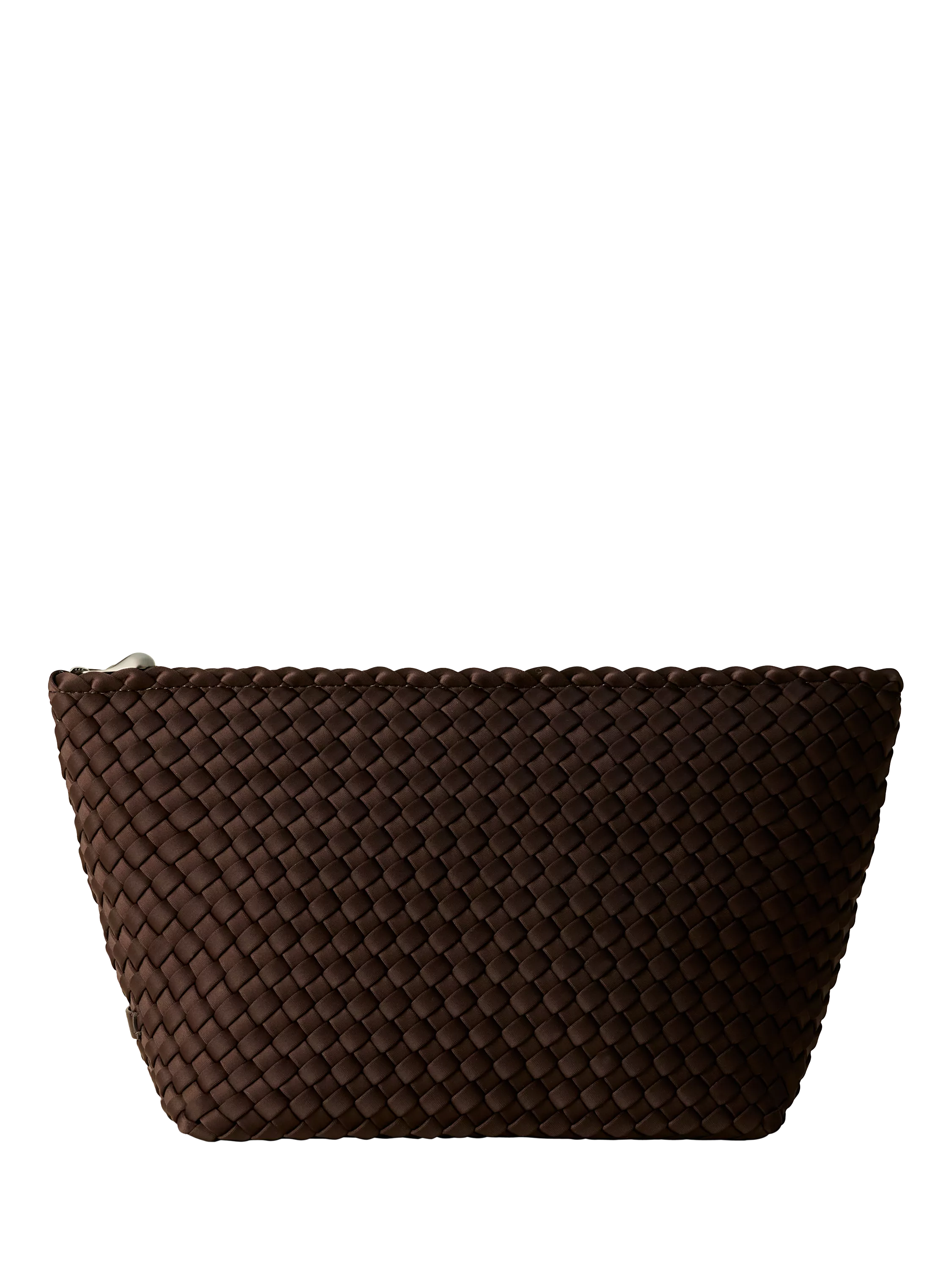 NAGHEDI Portofino large cosmetic pouch in chocolate, imported from the UK