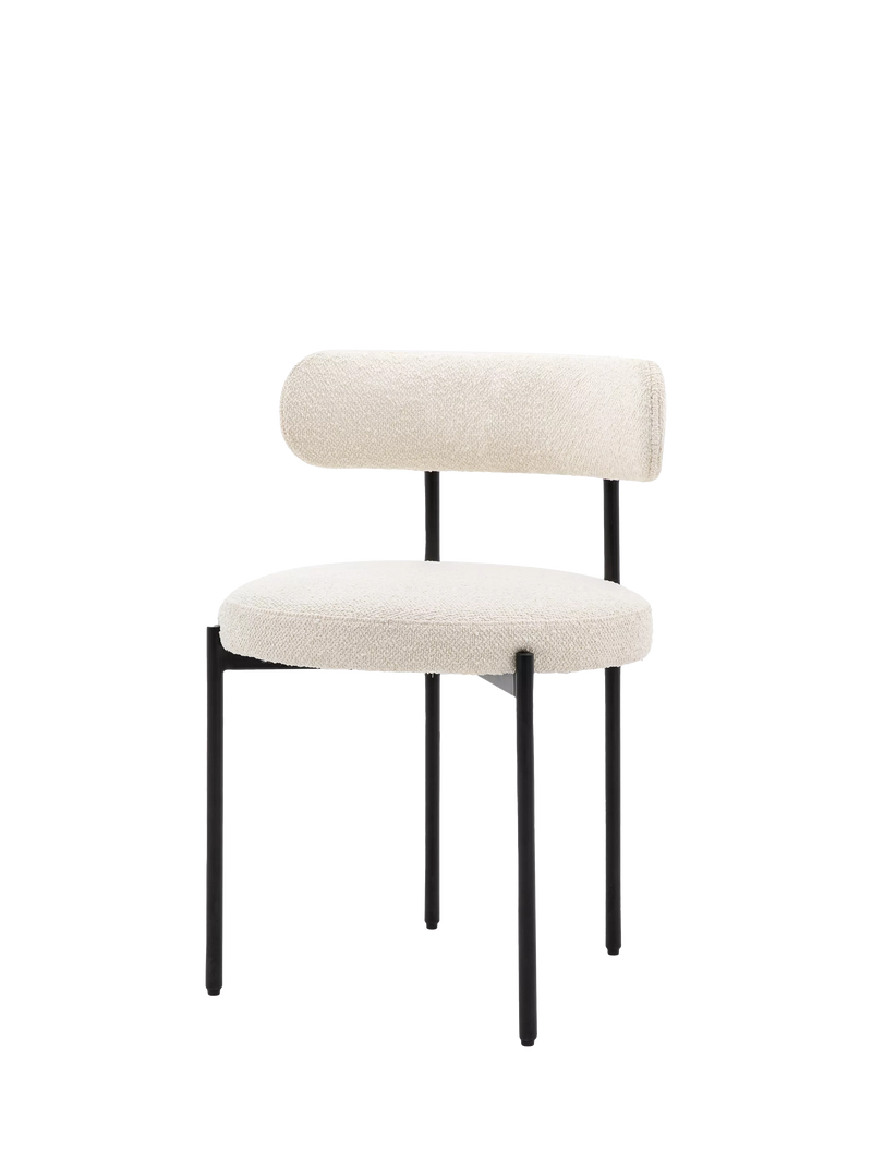 Gallery Direct Aveley dining chair set of two vanilla colour, UK version