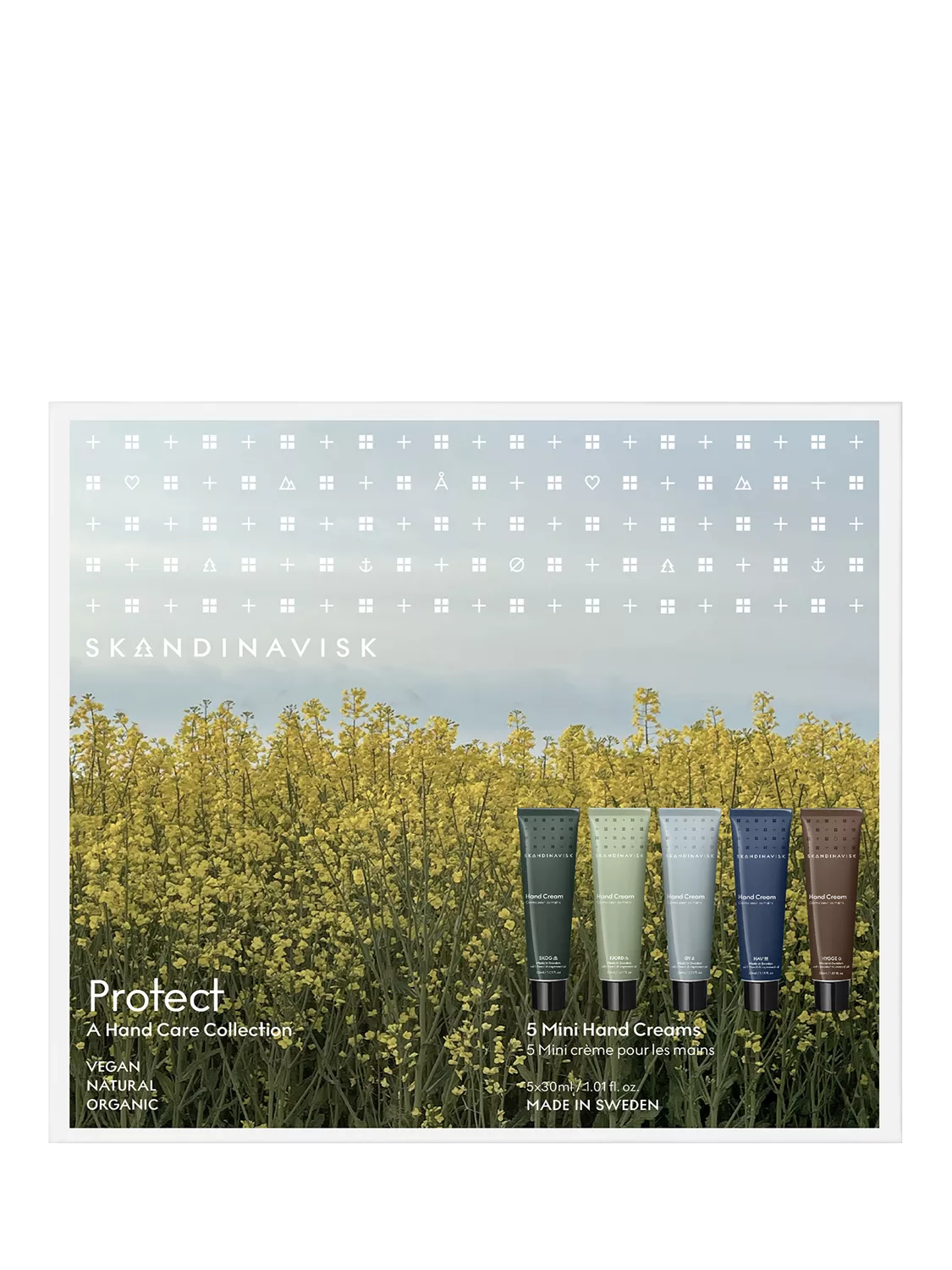 SKANDINAVISK hand cream gift set with five scents, imported from the UK