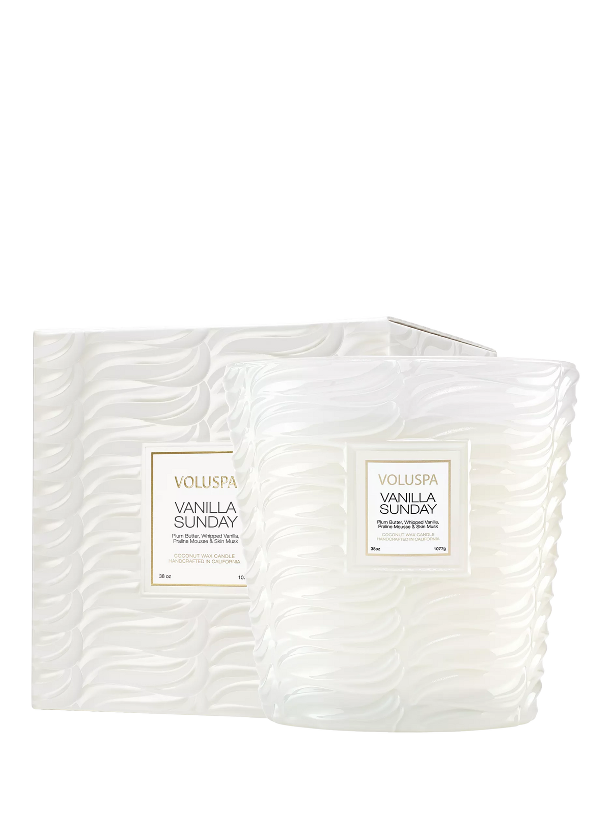 Voluspa Vanilla Sunday 3-wick scented candle (British brand)