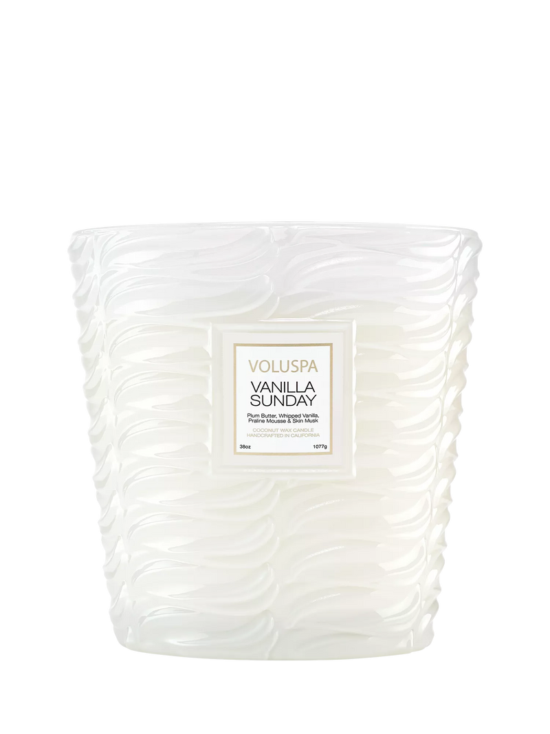 Voluspa Vanilla Sunday 3-wick scented candle (British brand)