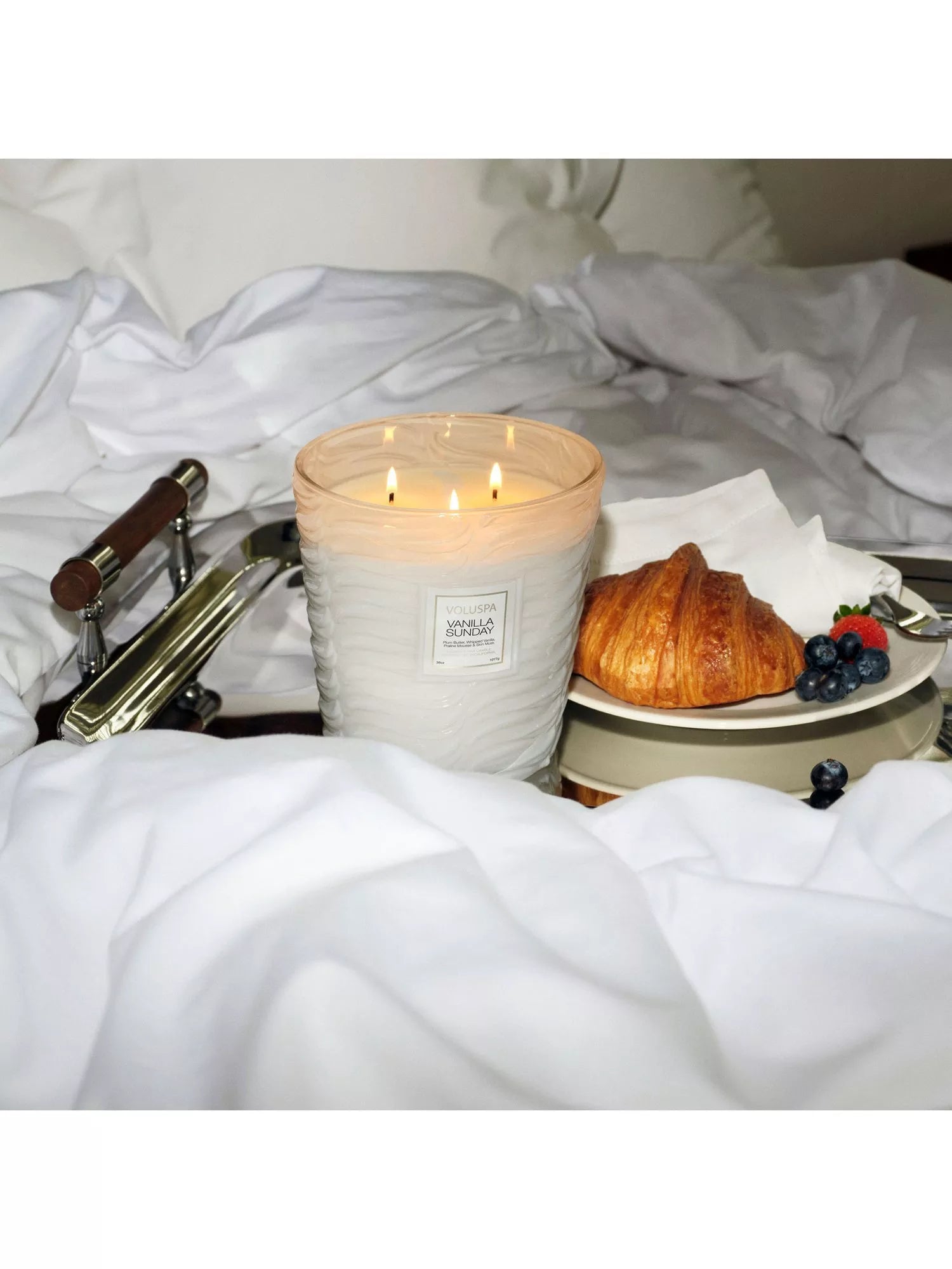 Voluspa Vanilla Sunday 3-wick scented candle (British brand)
