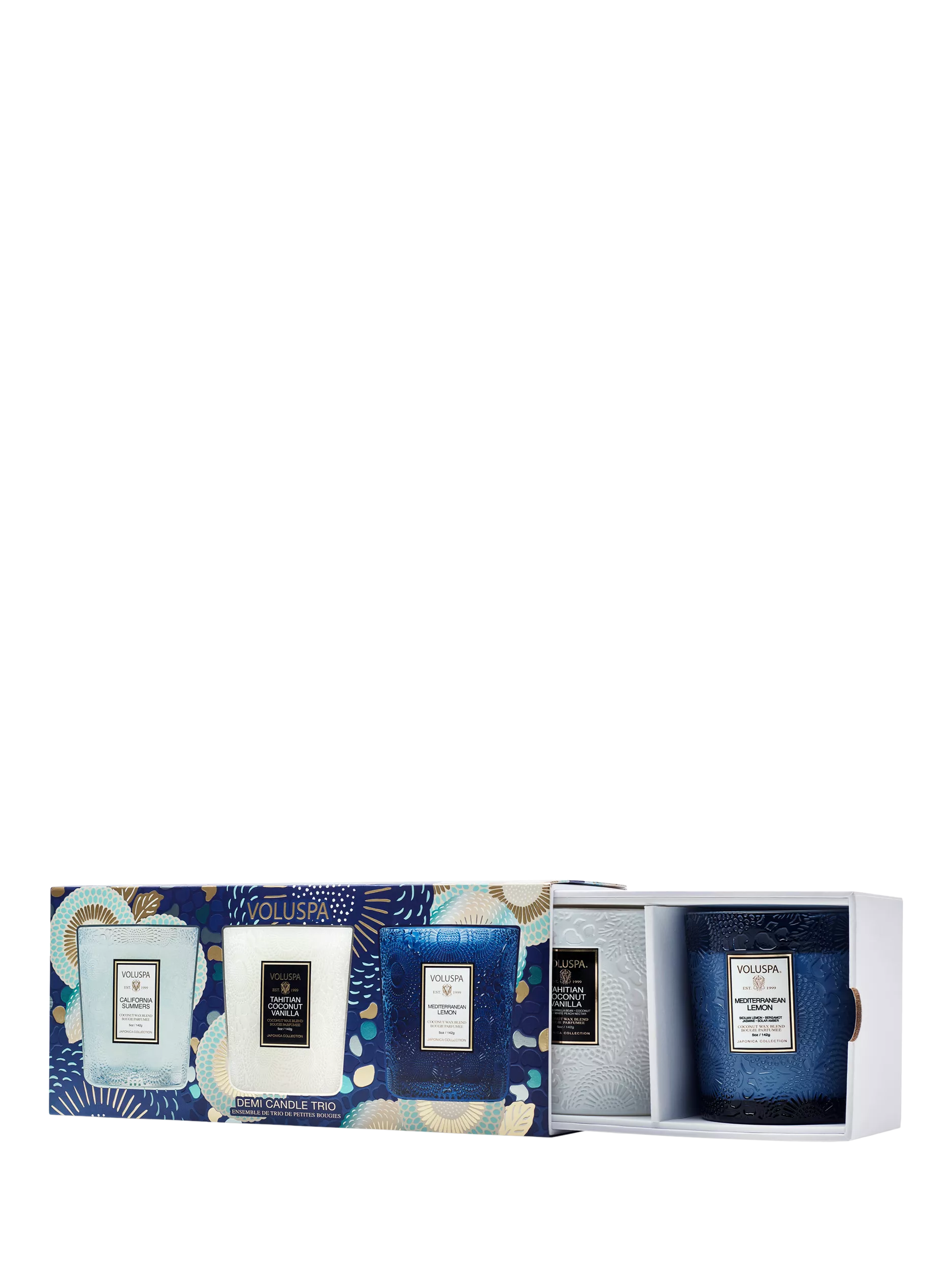 Voluspa coastal scented candle gift set, imported from the UK