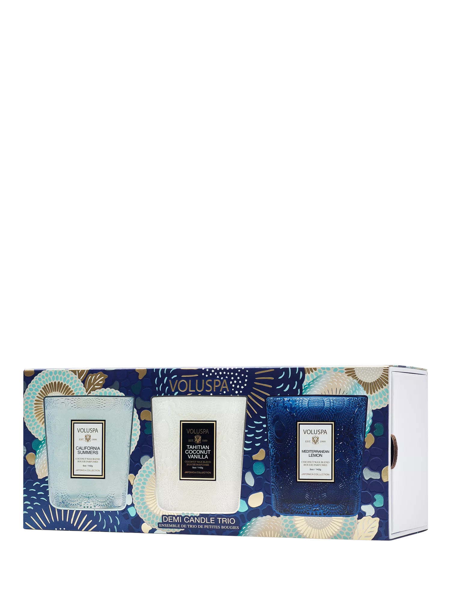Voluspa coastal scented candle gift set, imported from the UK