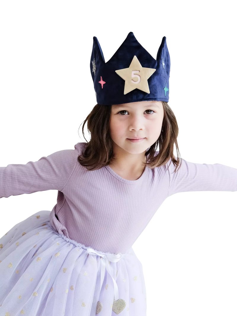 Mimi & Lula kids velvet birthday crown (British brand)