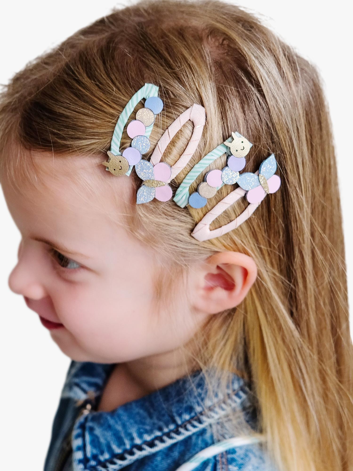 Mimi & Lula caterpillar and butterfly hair clips, pack of 4, imported from the UK