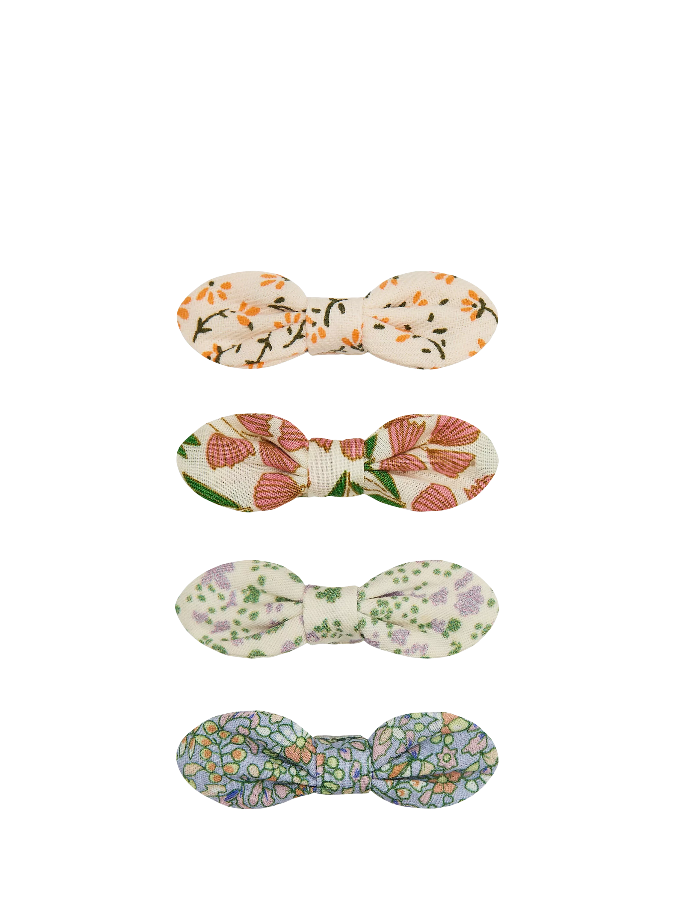 Mimi & Lula floral bow hair clips pack of 4 (British brand)