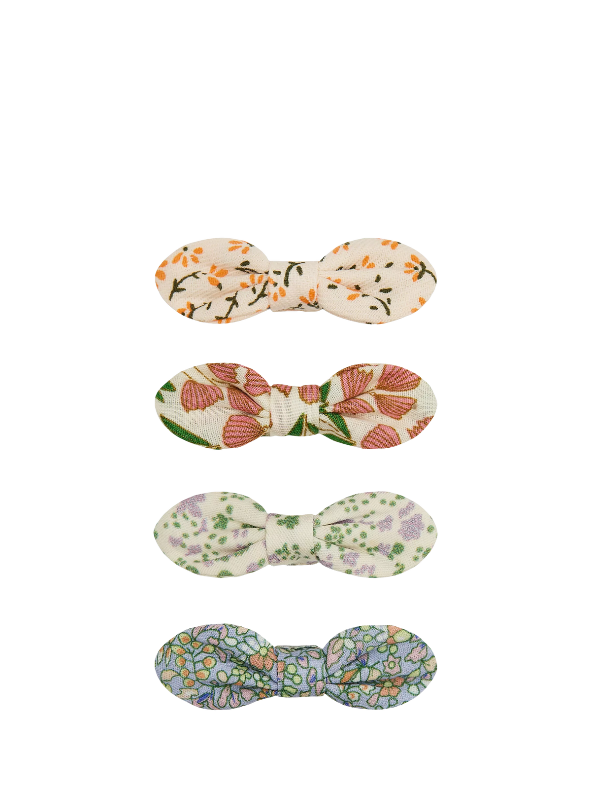 Mimi & Lula floral bow hair clips pack of 4 (British brand)