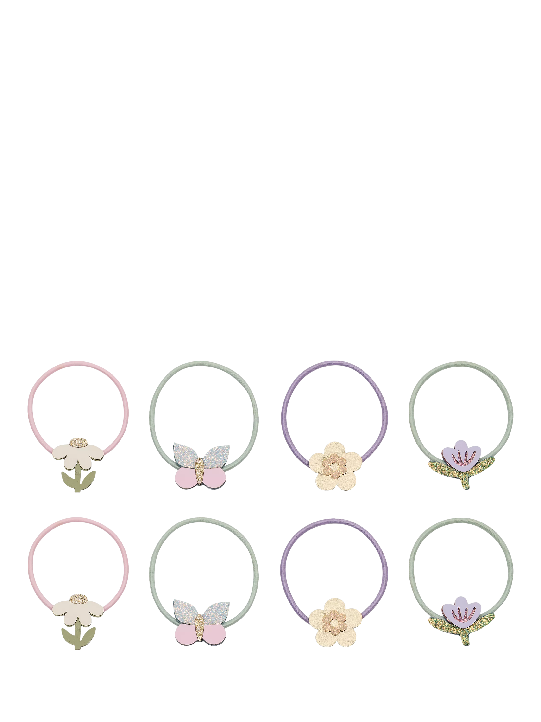 Mimi & Lula hair ponies flower butterfly pack of 8 - British product