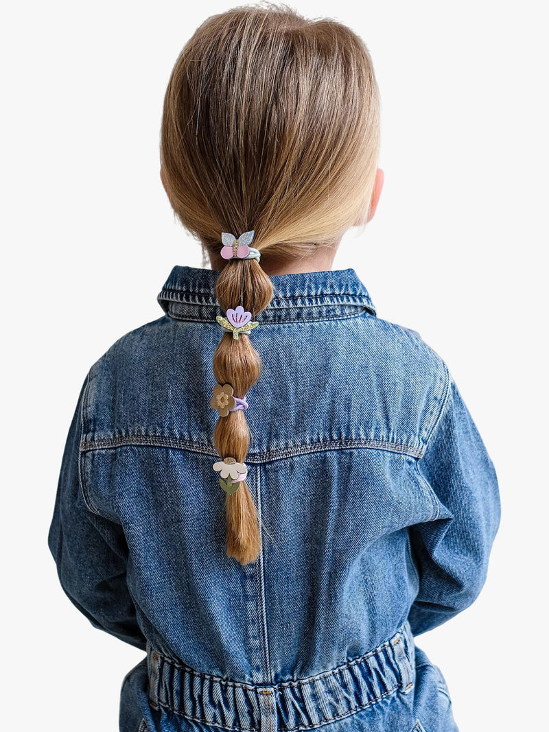 Mimi & Lula hair ponies flower butterfly pack of 8 - British product