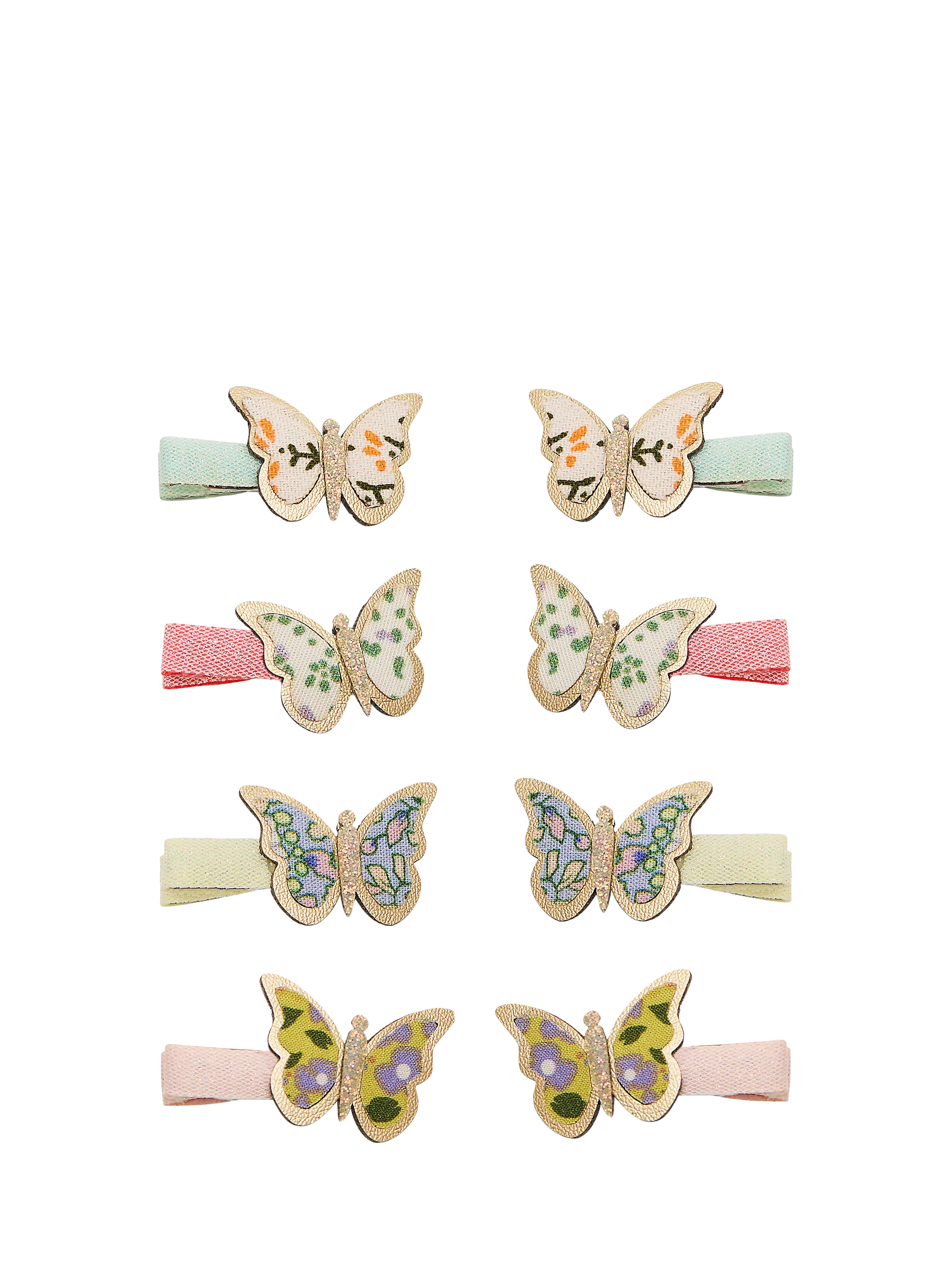 Mimi & Lula floral butterfly hair clips 8-pack - British product