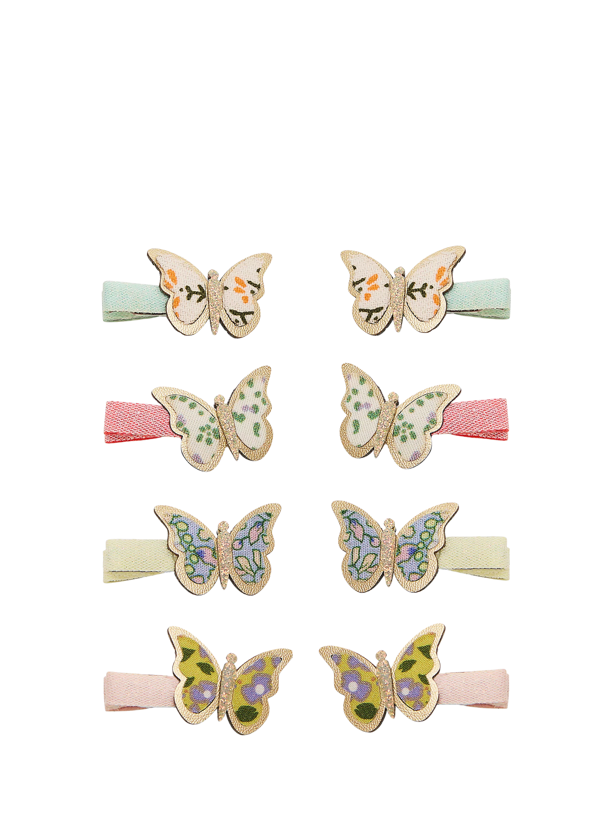 Mimi & Lula floral butterfly hair clips 8-pack - British product