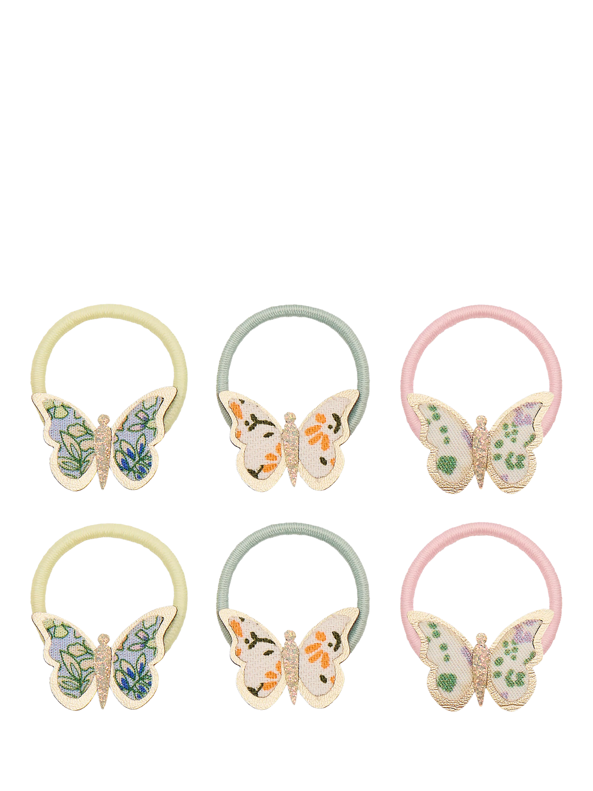Mimi & Lula butterfly hair ponies pack of 6 - British product