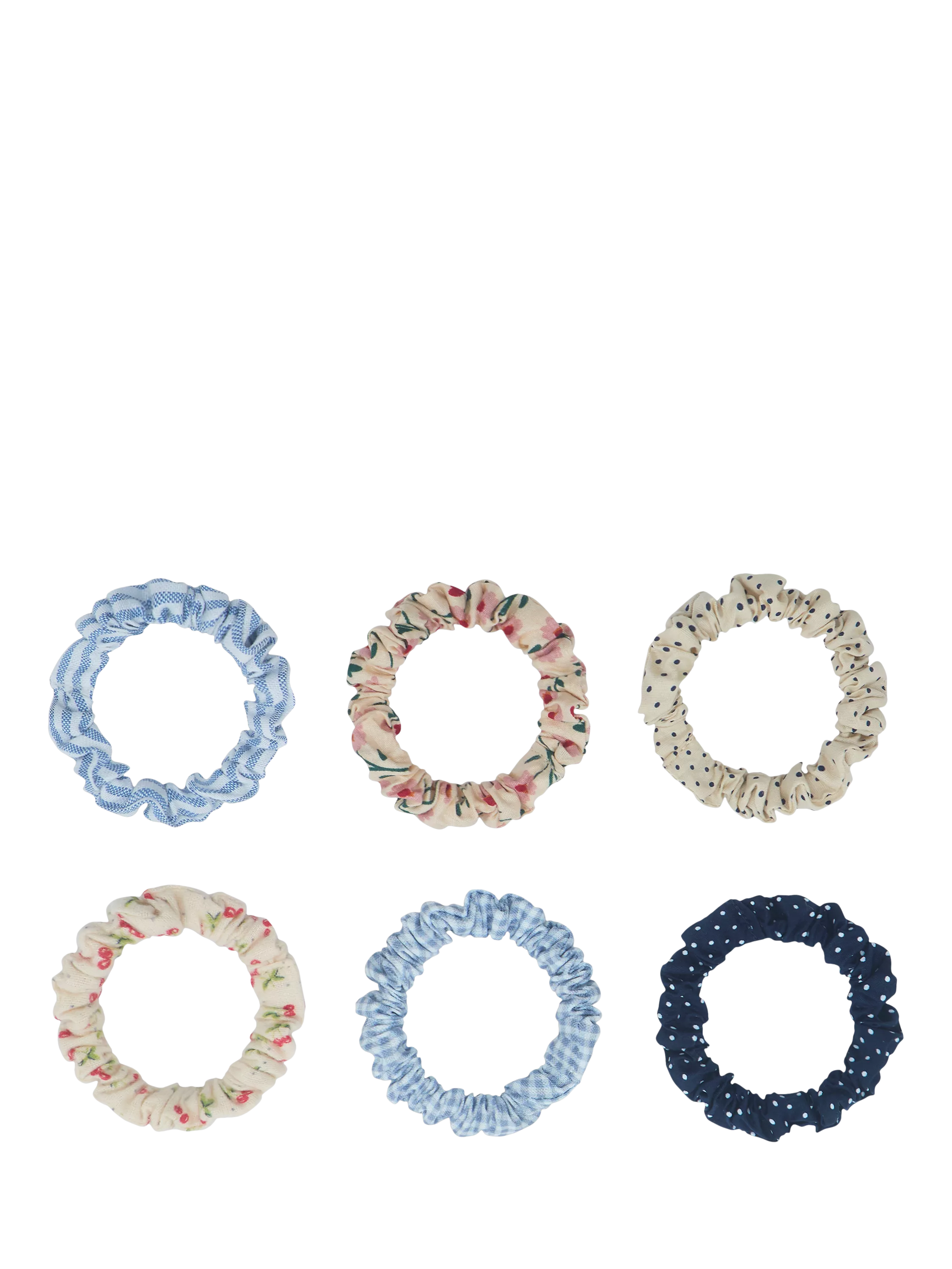 Mimi & Lula kids mixed print scrunchies pack of 6 (British brand)
