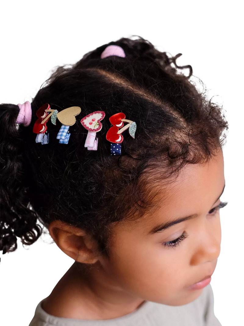 Mimi & Lula cherry hair clips pack of 8, imported from the UK