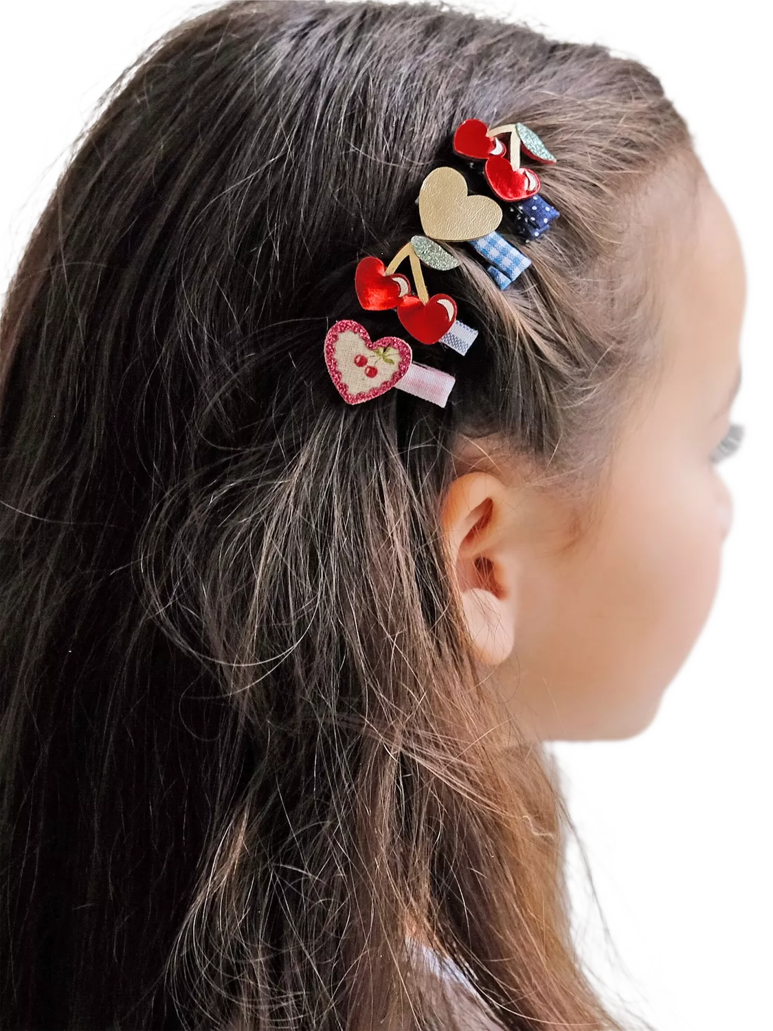 Mimi & Lula cherry hair clips pack of 8, imported from the UK