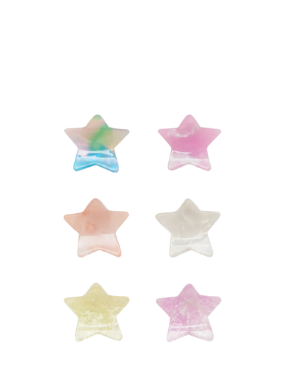 John Lewis Mimi & Lula Kids' Mini Star Claw Clips - Pack of 6- Buy online at McGrocer