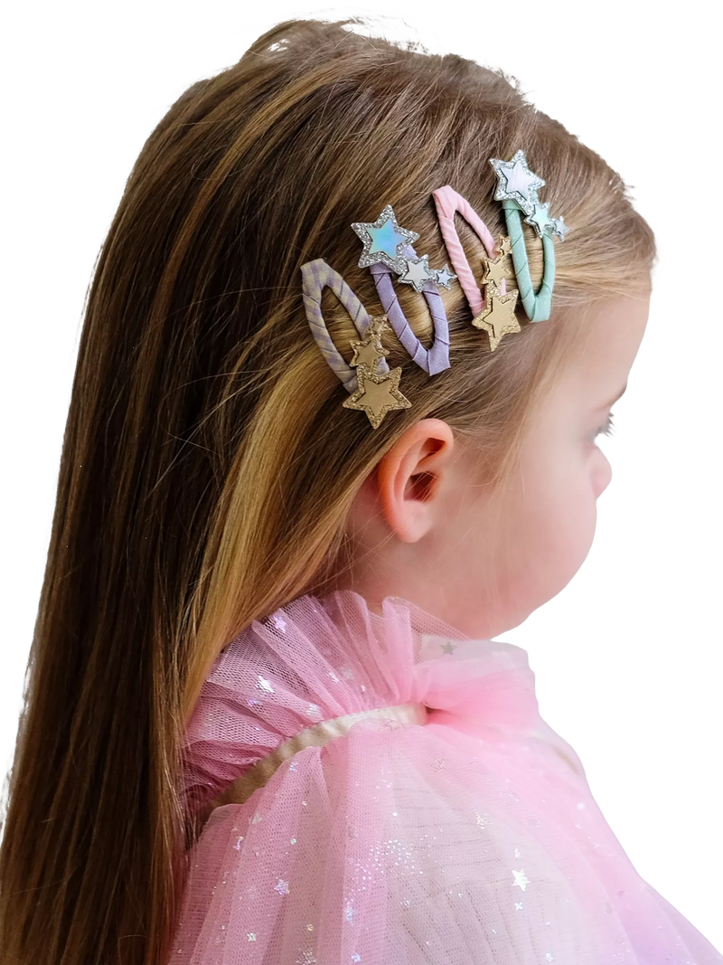 Mimi & Lula glitter hair clips 4-pack - British product