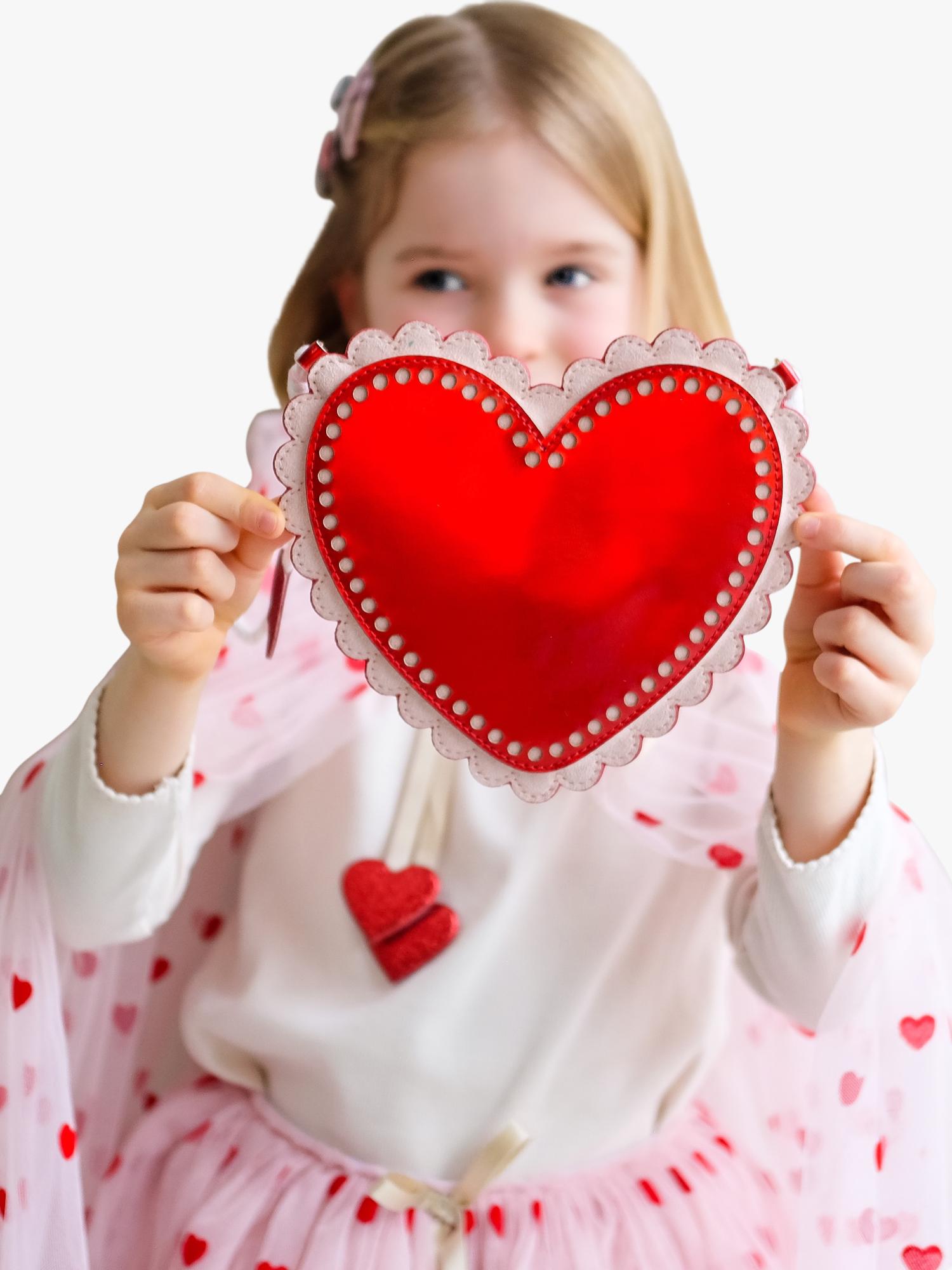 Mimi & Lula kids red heart bag, imported from the UK