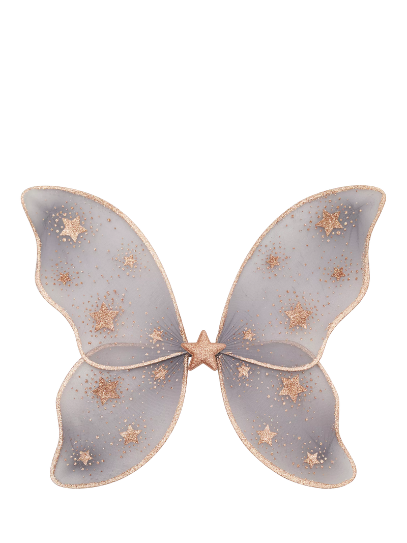 Mimi & Lula starry night kids dress-up wings, grey (British brand)
