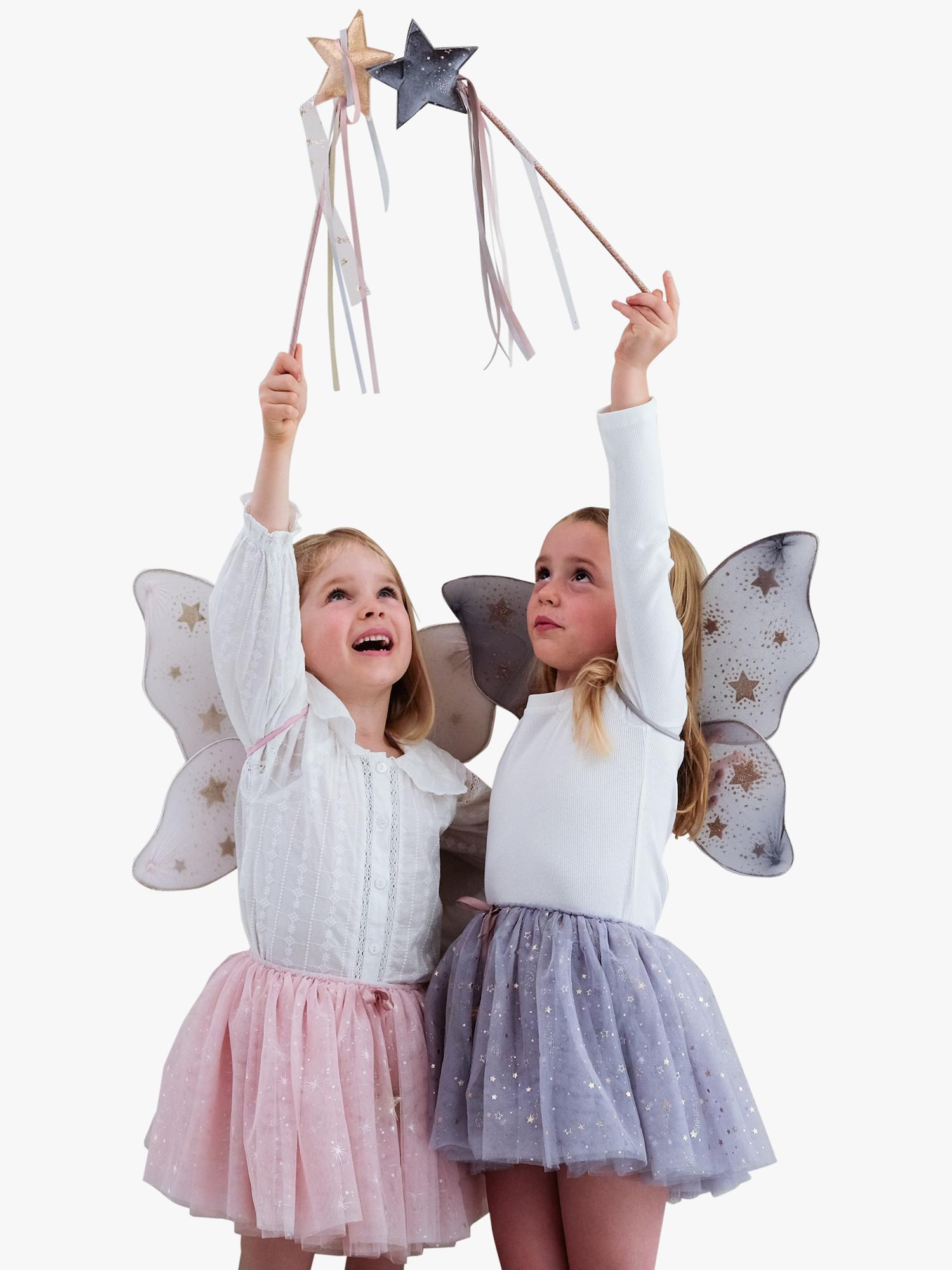 Mimi & Lula starry night kids dress-up wings, grey (British brand)