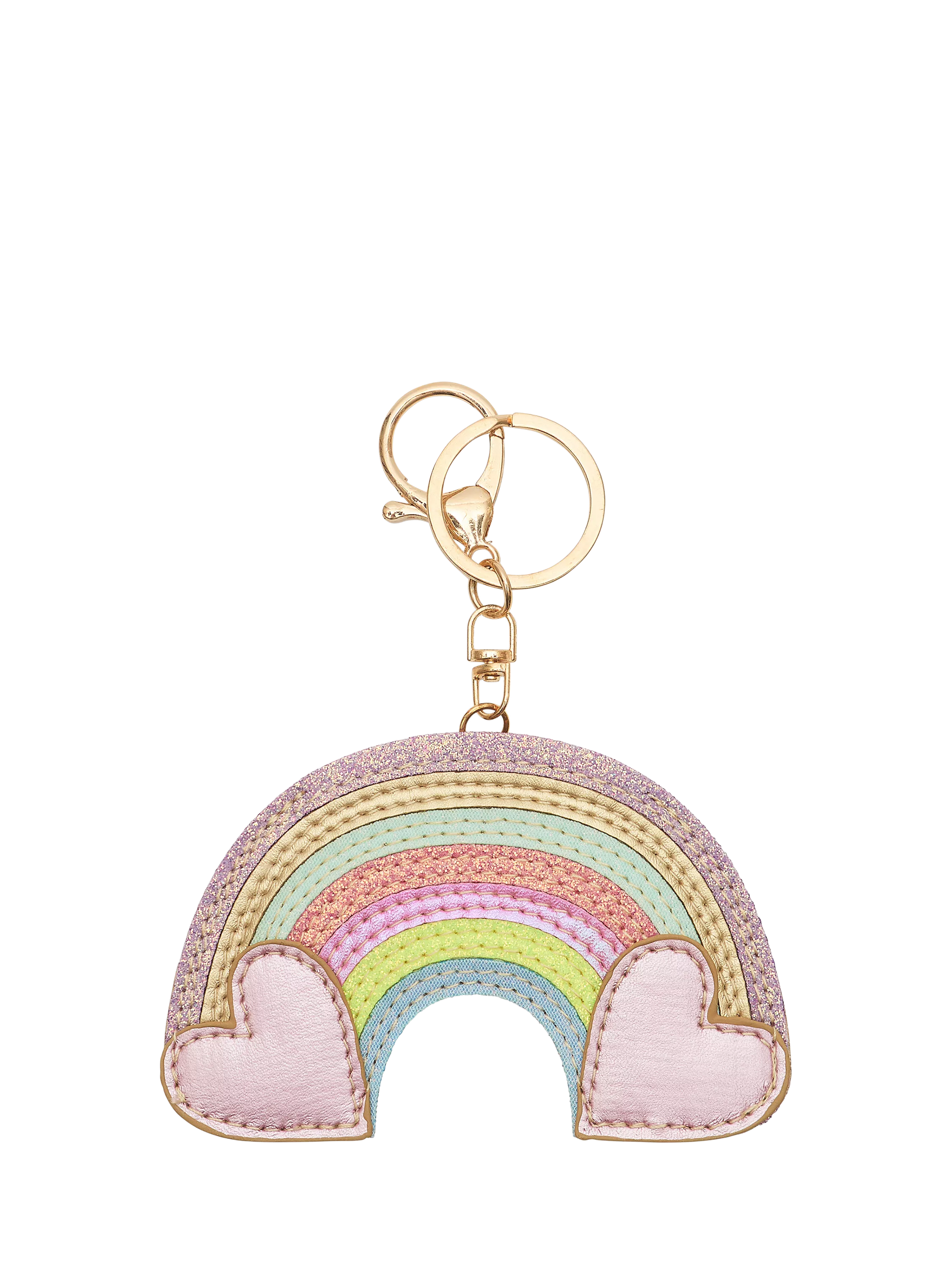 Mimi & Lula rainbow heart keyring 10cm (British brand)