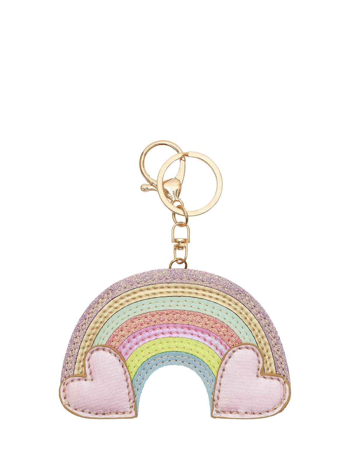 Mimi & Lula rainbow heart keyring 10cm (British brand)