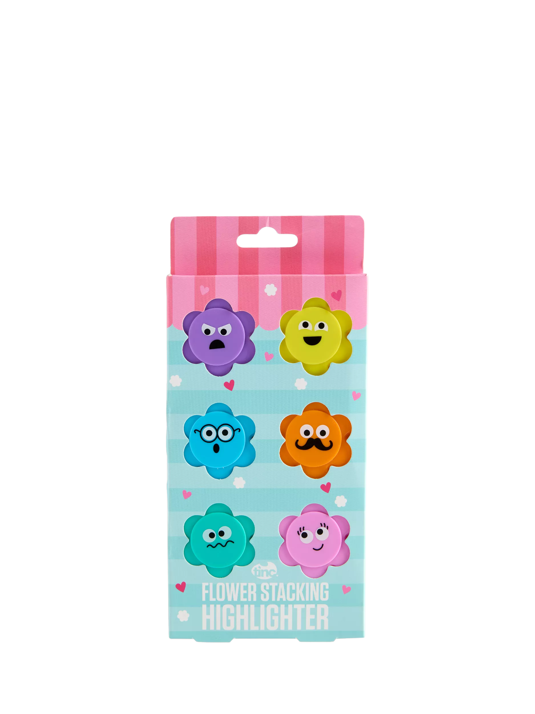 Tinc flower stacking highlighter pens set of 6 (British brand)