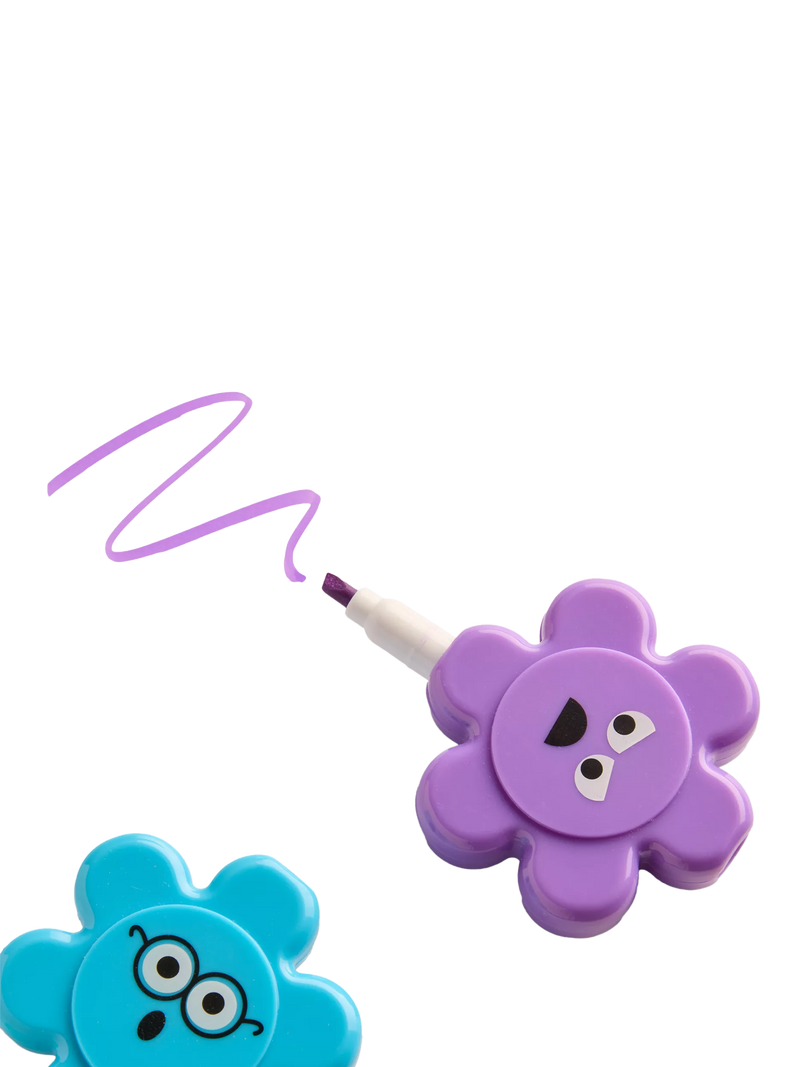 Tinc flower stacking highlighter pens set of 6 (British brand)