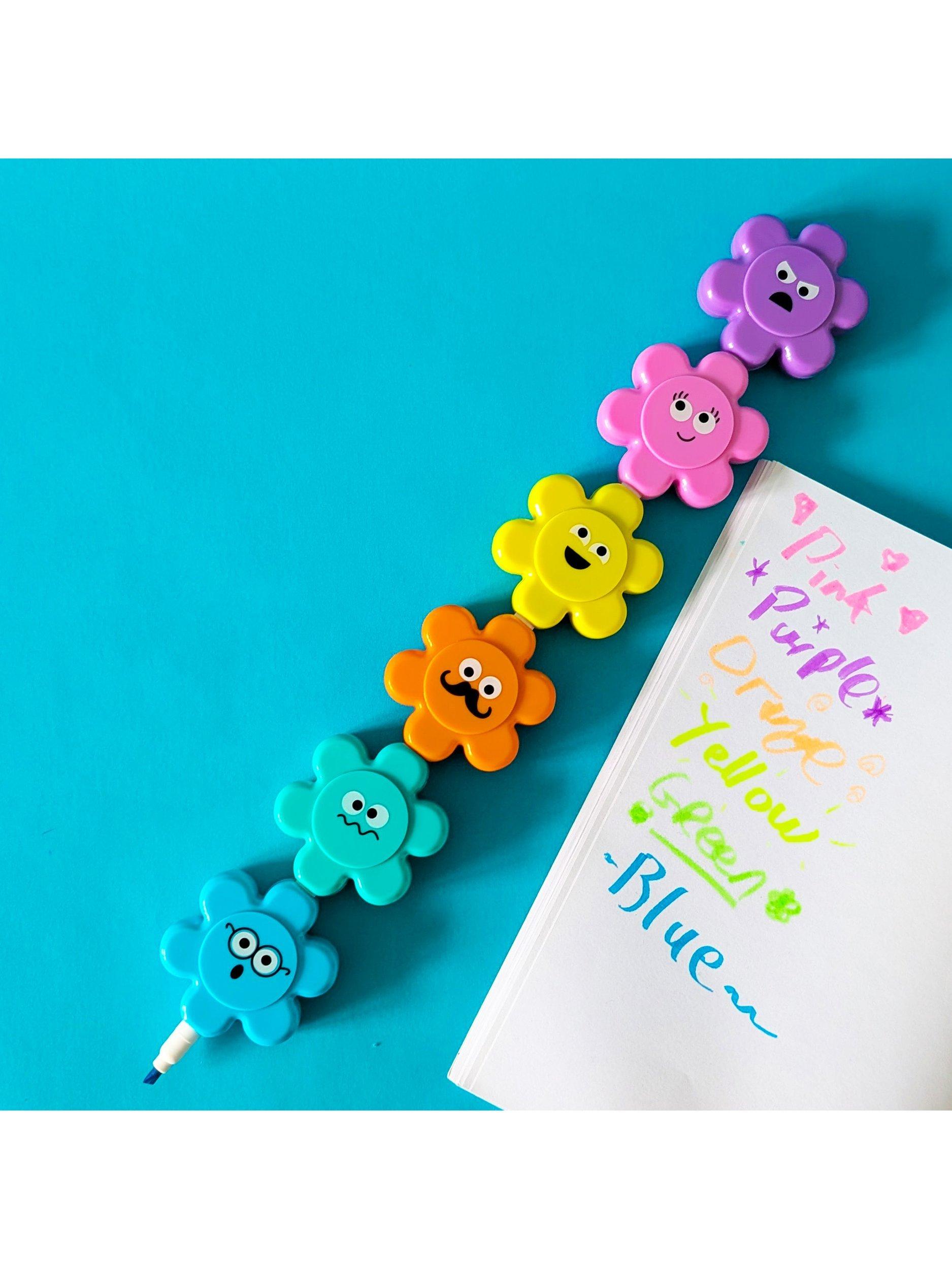 Tinc flower stacking highlighter pens set of 6 (British brand)