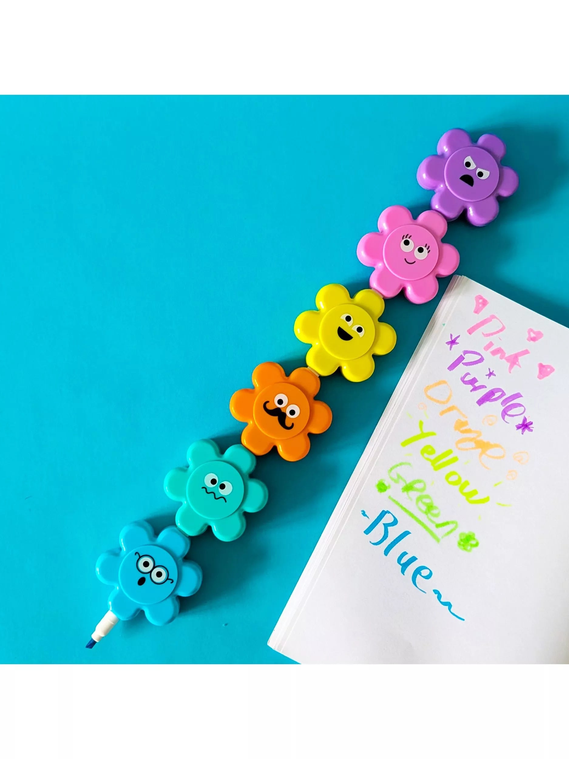 Tinc flower stacking highlighter pens set of 6 (British brand)