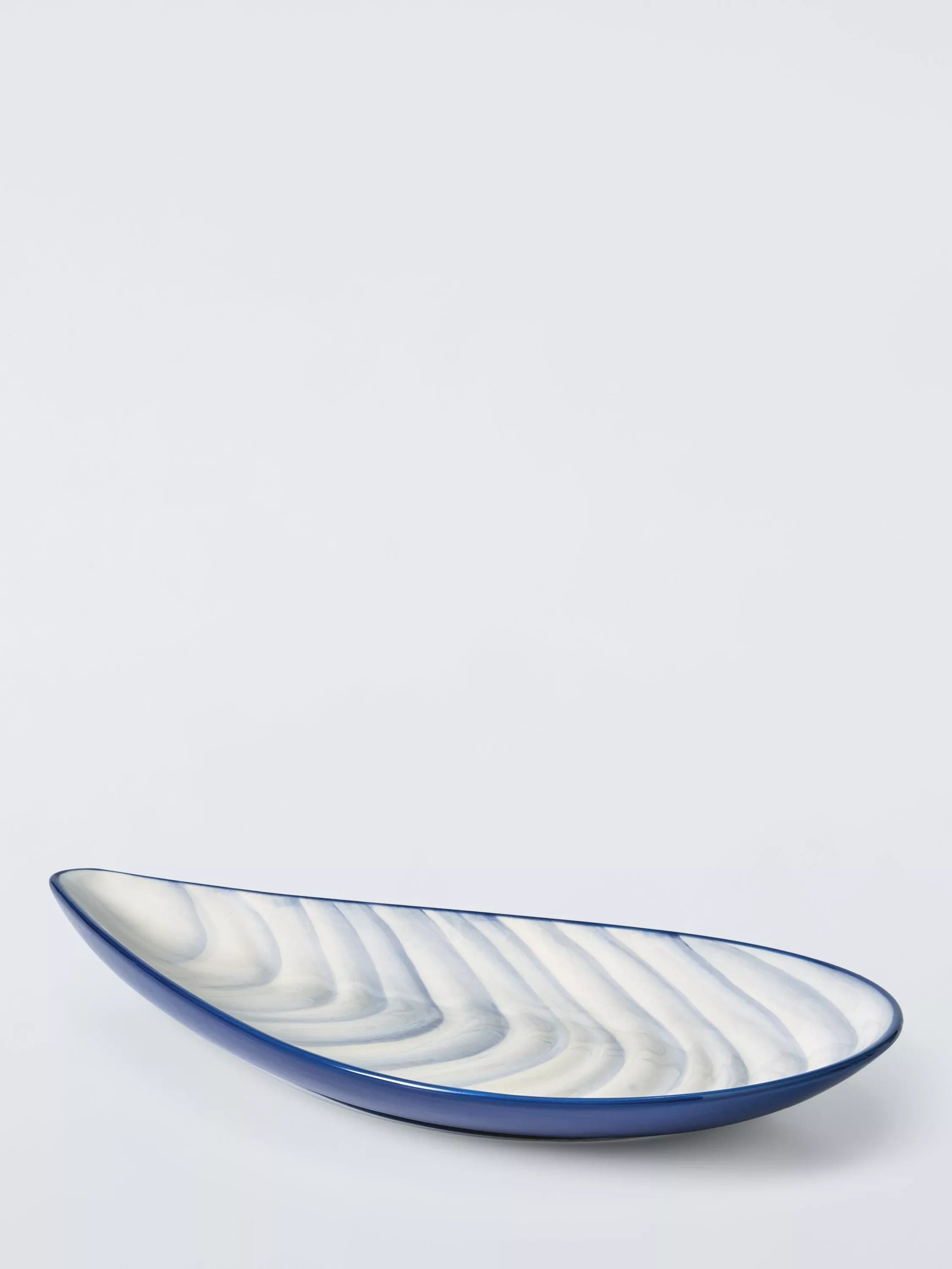 John Lewis stoneware platter 31cm blue, UK version