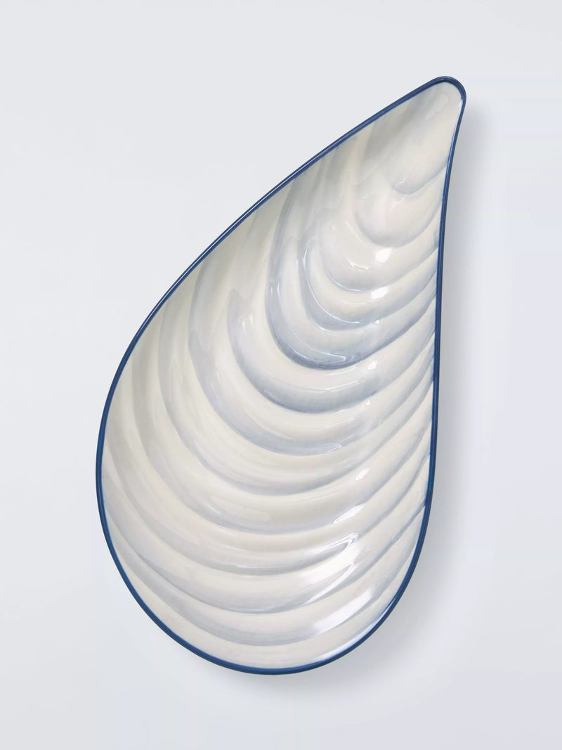 John Lewis stoneware platter 31cm blue, UK version