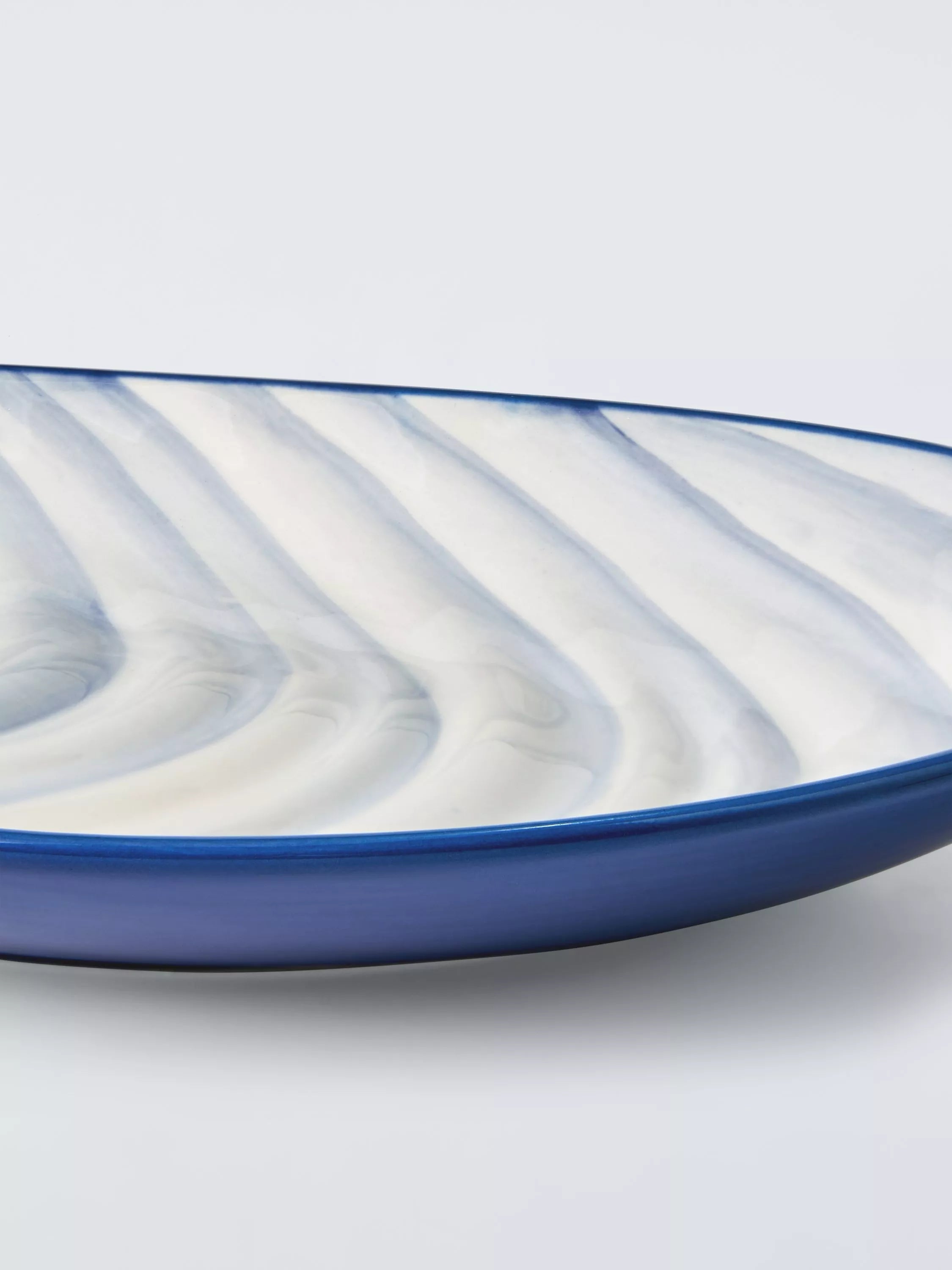 John Lewis stoneware platter 31cm blue, UK version