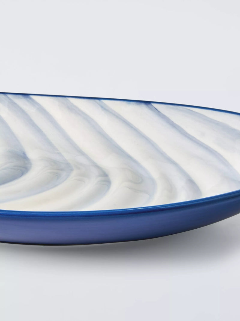John Lewis stoneware platter 31cm blue, UK version