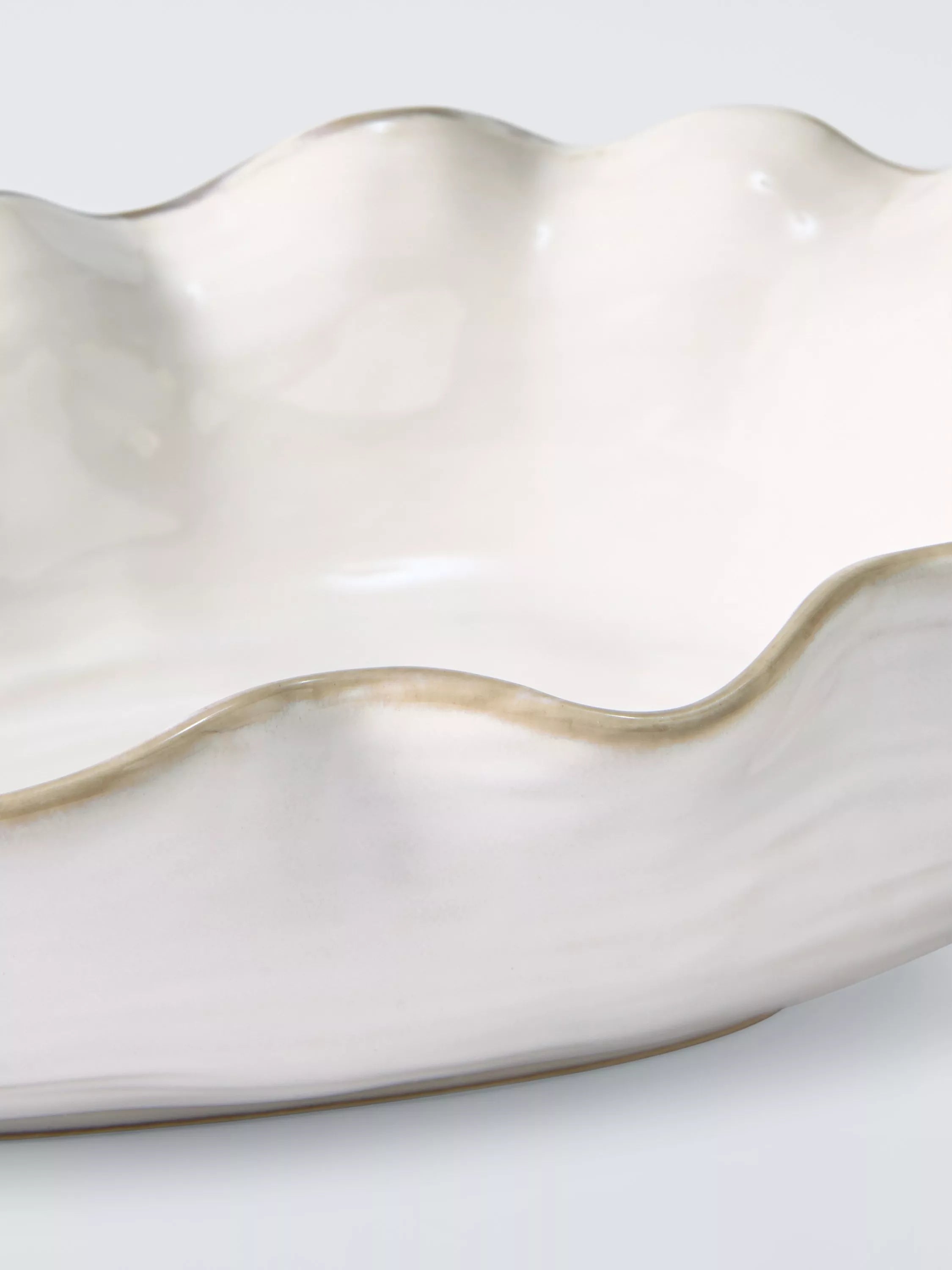 John Lewis Oyster Shell salad bowl 38cm, imported from the UK