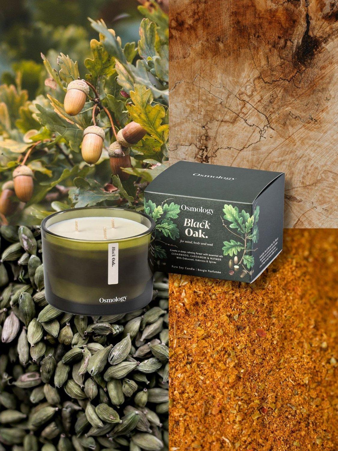 Osmology by Aery Black Oak scented candle 1.1kg, imported from the UK
