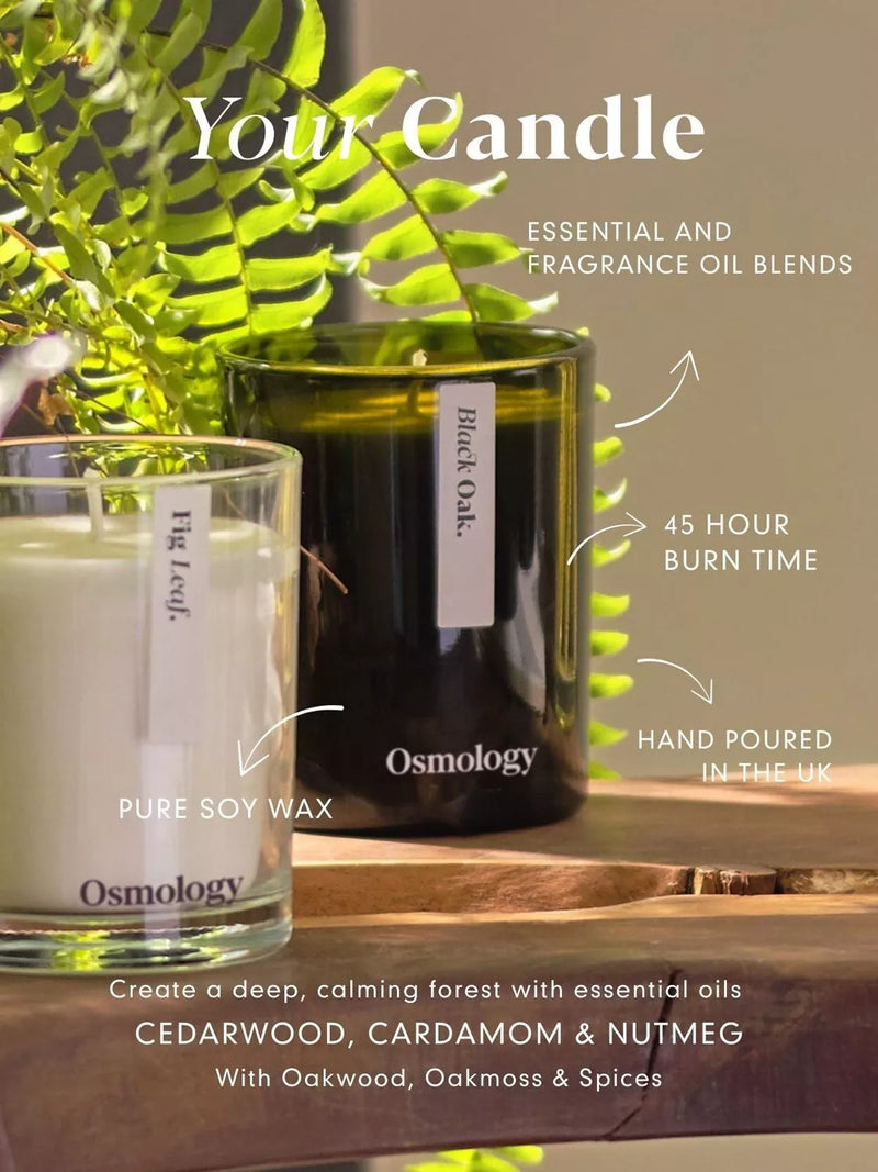 Osmology by Aery Black Oak scented candle 200g - British product