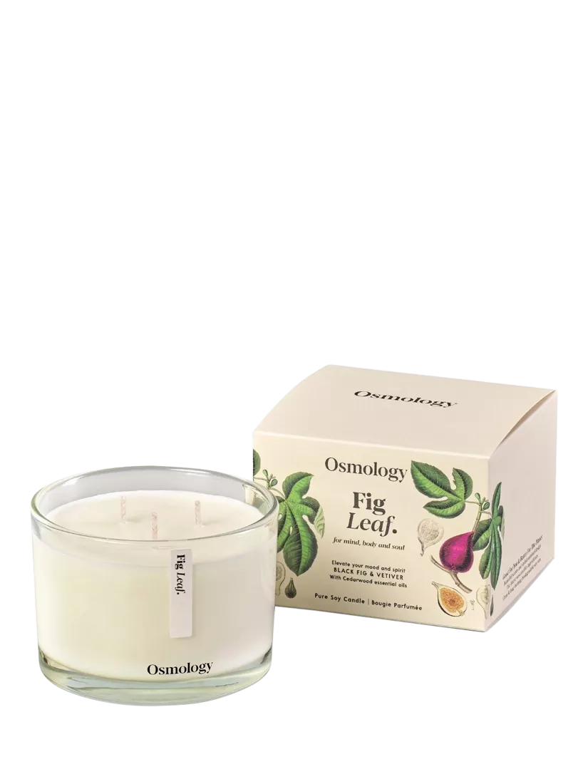 Osmology by Aery Fig Leaf three wick candle 1.1kg, imported from the UK