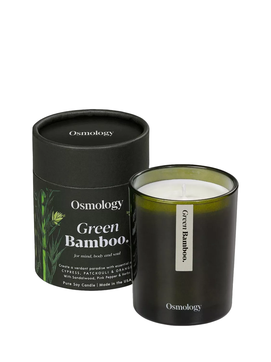 Osmology by Aery green bamboo scented candle 200g (British brand)