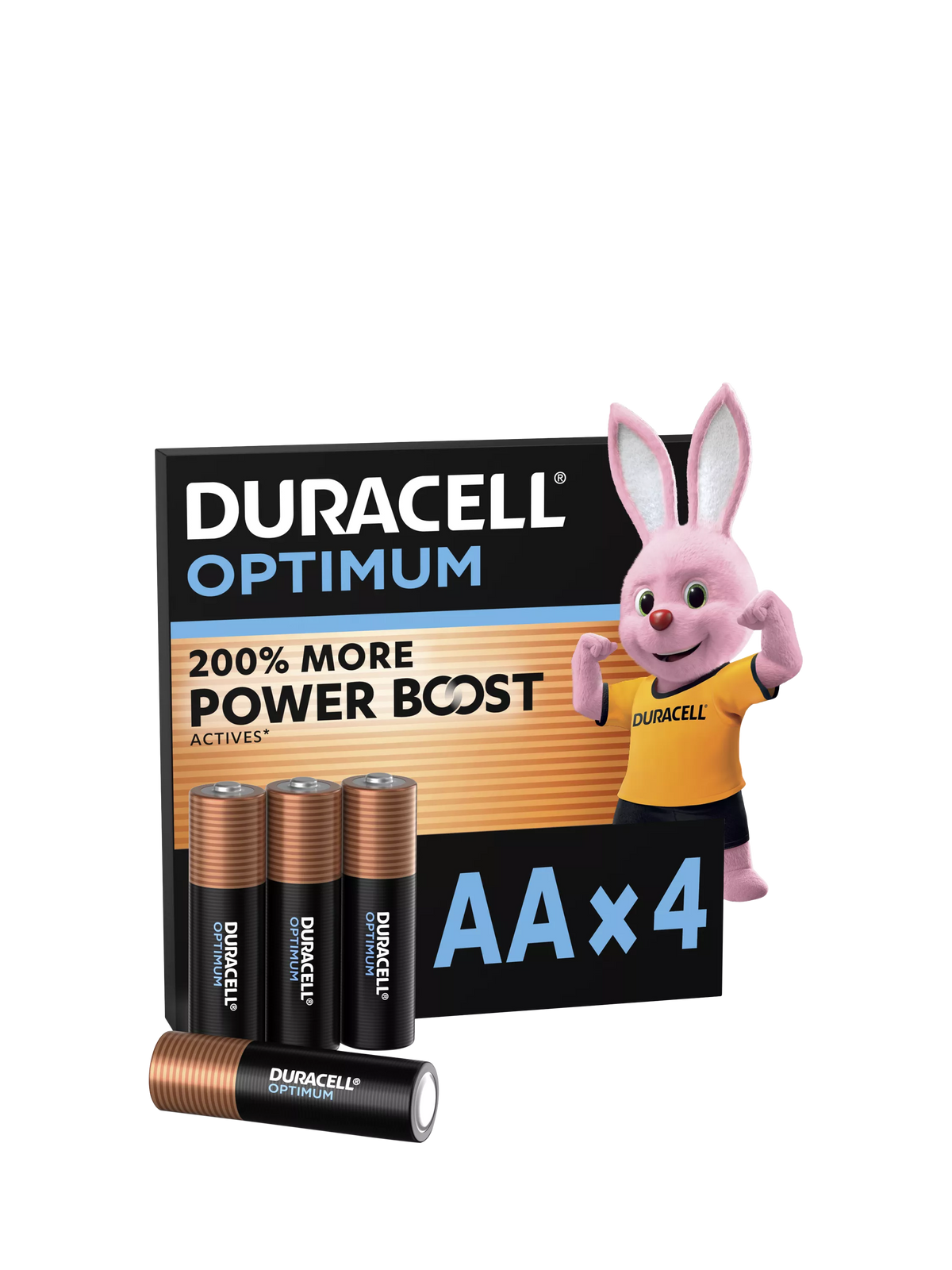 Duracell Optimum AA Batteries, Pack of 4