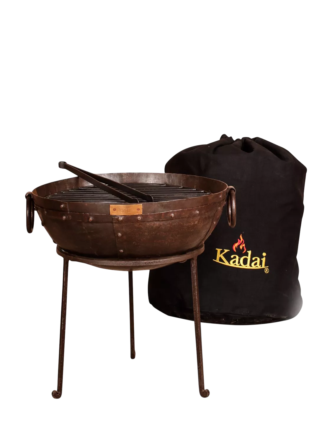 Kadai Travel BBQ kit with carry bag and stand 40cm, imported from the UK
