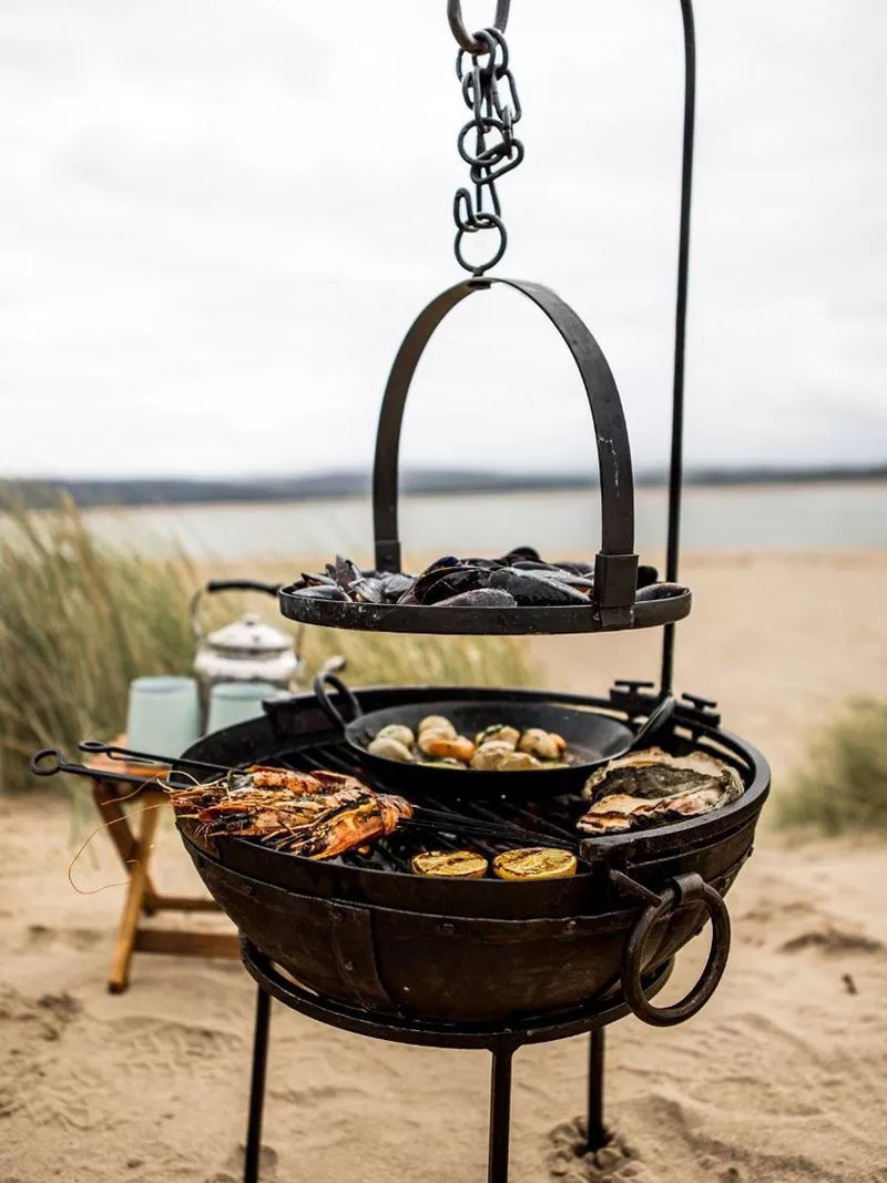 Kadai Travel BBQ kit with carry bag and stand 40cm, imported from the UK