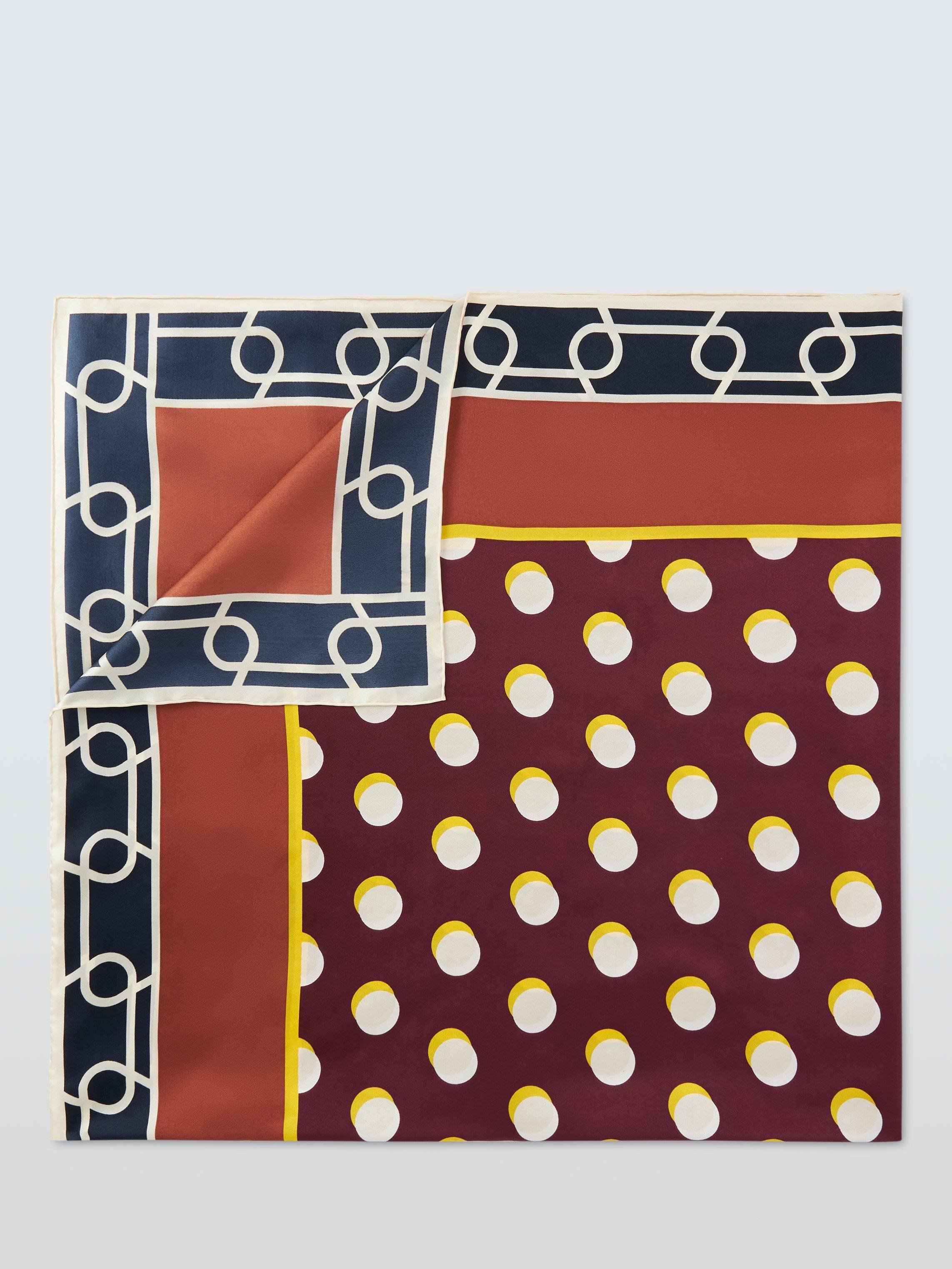 John Lewis silk scarf polka dot 100x100cm - British product